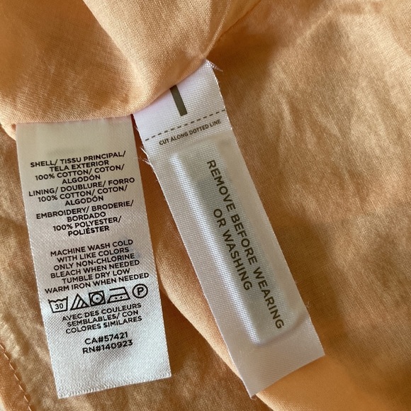 LOFT Peach Polka Dot Sun Dress with Bow - Picture 7 of 16